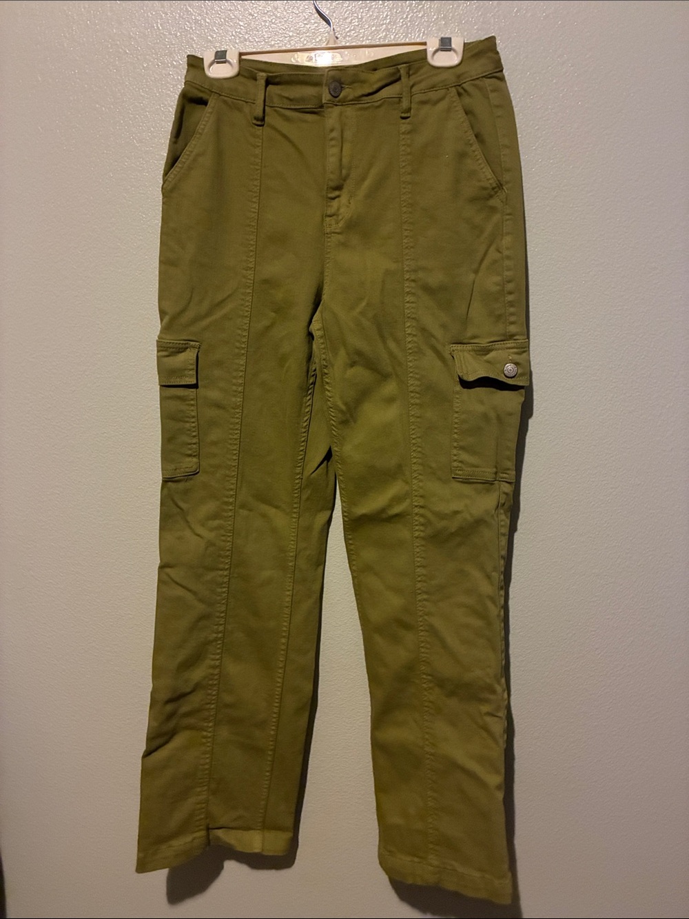 Judy Blue Olive Green Cargo Pants with Flap Pockets